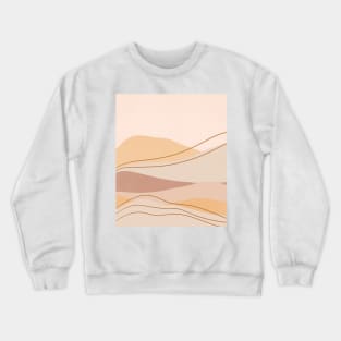 Abstract boho mountain landscape Crewneck Sweatshirt